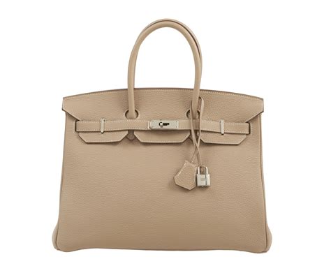 HERMES Taurillon Clemence Birkin 35 Argile 